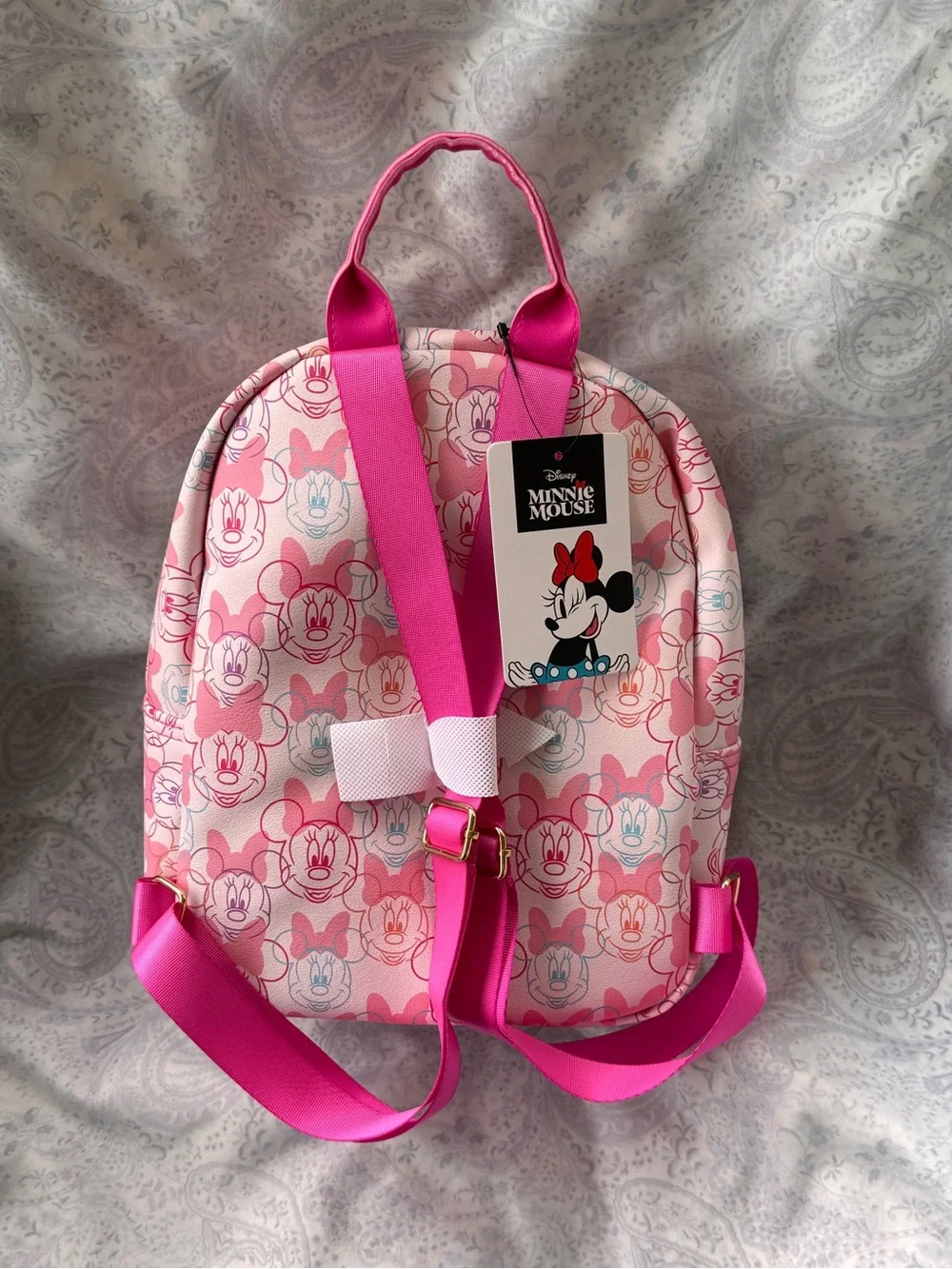 Disney Minnie Mouse Faces Mini Faux Leather Backpack